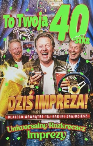 278 Karnet JCX na 40 urodziny dla mężczyzny z...