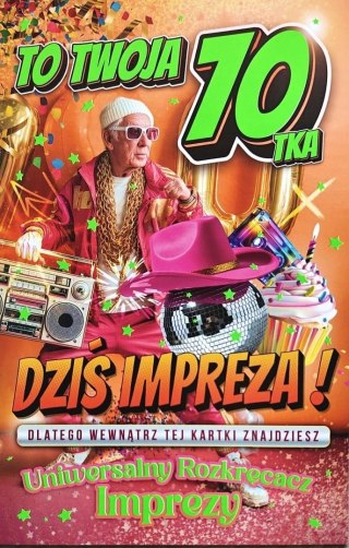 284 Karnet JCX na 70 urodziny dla mężczyzny z...