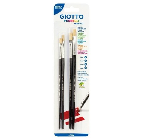 Pędzle 577 komplet 4 sztuki GIOTTO