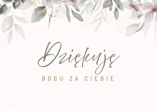 Karnet - Dziękuję Bogu za Ciebie - plamki