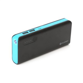 PLATINET POWER BANK 8000 mAh + MICRO USB CABLE + TORCH BLACK BLUE [42417]