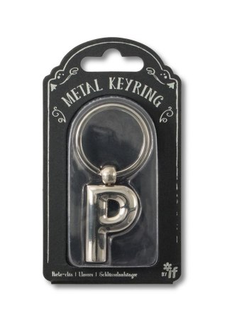 Silver Letter Keyring - brelok do kluczy litera P