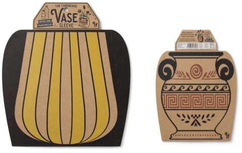 Wazon - kartonowy rękaw - Yellow Stripy