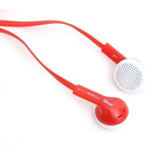 FREESTYLE IN-EAR EARPHONES + MIC SŁUCHAWKI DOUSZNE Z MIKROFONEM RED [42077] TE