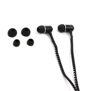 FREESTYLE ZIP EARPHONES + MIC SŁUCHAWKI DOUSZNE Z MIKROFONEM ZIP BLACK [41798] TE
