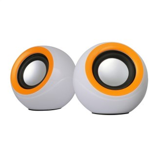 OMEGA SPEAKER GŁOŚNIK 2.0 2 X 3W USB WHITE ORANGE [42724] TE
