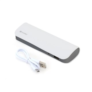 PLATINET POWER BANK 7200 mAh LEATHER WHITE [43415] TE