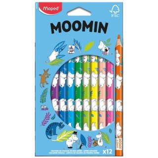 Kredki Muminki Jumbo Trójkątne 12szt MAPED