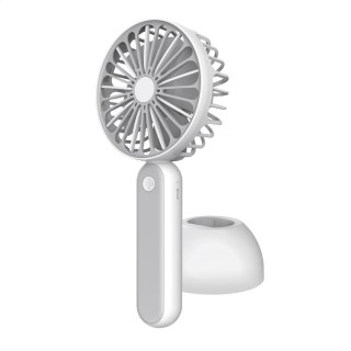 PLATINET RECHARGEABLE DESK FAN WENTYLATOR 1200MAH WHITE/GREY [45246]