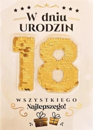 Karnet Urodziny 18 Cekiny