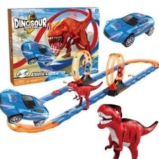 Mega tor samochodowy dinozaury pętle autka
