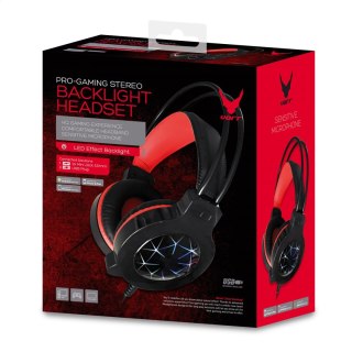 VARR GAMING 7 COLORS BREATHING HEADPHONES SŁUCHAWKI NAUSZNE BLACK [45543]