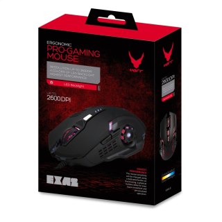 VARR GAMING MOUSE MYSZ 800/1200/1600/2600 DPI EXA2 6D LED BLACK [45188]