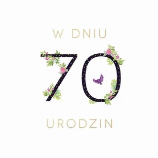 Karnet Swarovski kwadrat CL1870_PO Urodziny 70
