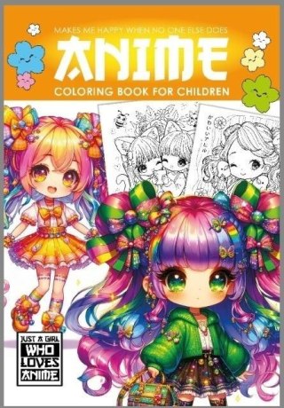 Kolorowanka A4 Anime Dla Dzieci żółta