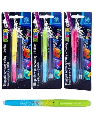 Długopis wymazywalny 0,6mm Neon + wkłady ASTRA