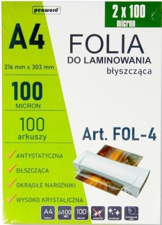 Folia do laminowania A4 100szt