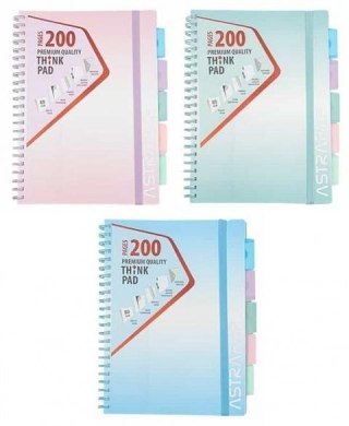 Kołozeszyt A4/200k linia PP Ombre Pastel mix ASTRA