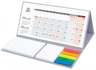 Kalendarz 2027 z notesem Maxi miesięczny szary