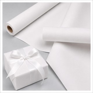 Papier ozdobny biały klasyczny X-Strong 57cmx25m