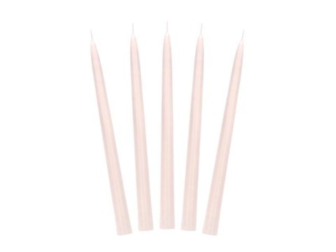 Świeca stożkowa matowa nude 24cm 10szt