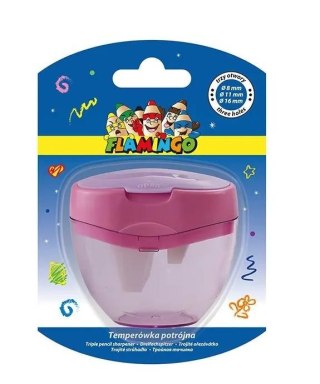 Temperówka plastikowa potrójna mix