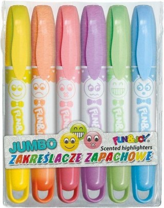 Zakreślacze Jumbo zapachowe 6 kolorów