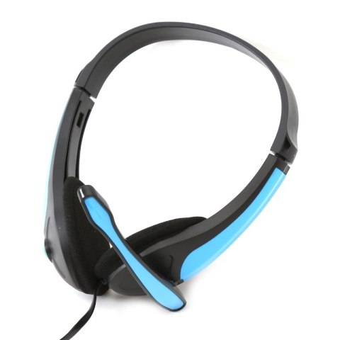 FREESTYLE HI-FI STEREO HEADPHONES SŁUCHAWKI NAUSZNR + MIC BLUE [43086] TE