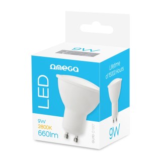 OMEGA LED SPOTLIGHT 2800K GU10 9W 660LM 220-240V [43546]