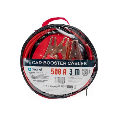 PLATINET CAR STARTING CABLE KABLE ROZRUCHOWE DO SAMOCHODU 3M 500A [46320]