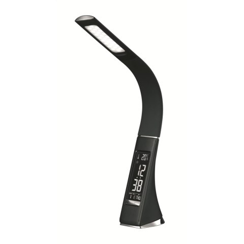 PLATINET DESK LAMP LAMPKA BIURKOWA LED 7W 240 LM CALENDAR CLOCK BLACK [46169]