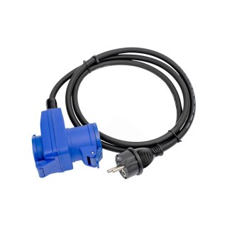 PLATINET EV SCHUKO PLUG TO ANGLE CEE SOCKET AND SCHUKO SOCKET 1.5M [46279]