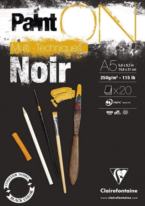 Blok A5 czarny 250g 20ark