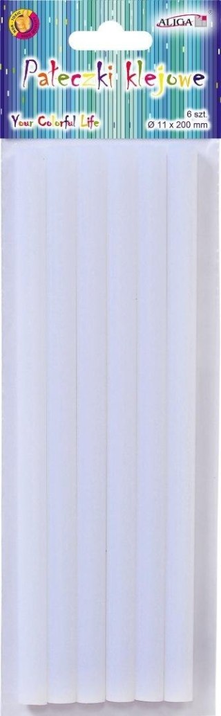 Klej do pistoletu bezbarwny 11mm 6szt