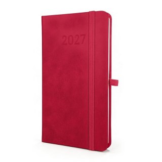 Kalendarz 2027 B6 Slim Tygodniowy Bordowy