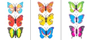Motylki dekoracyjne 7,5cm 3szt MIX