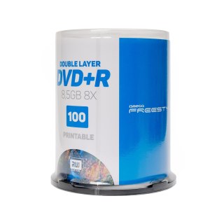 FREESTYLE DVD+R 8,5GB 8X DL FF WHITE INKJET PRINTABLE CAKE*100 [40872]