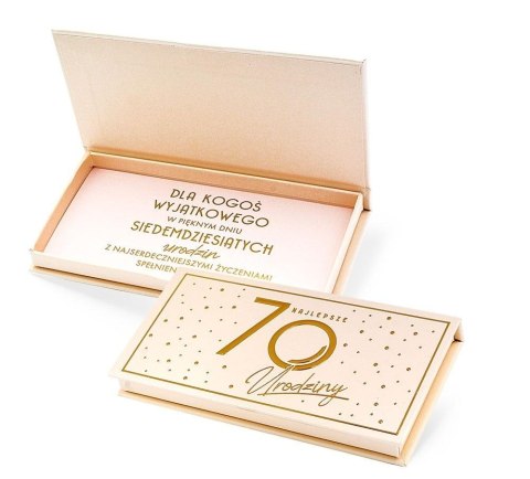 Pudełko ozdobne na banknoty Urodziny 70 Elite