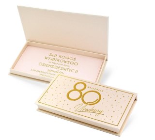 Pudełko ozdobne na banknoty Urodziny 80 Elite