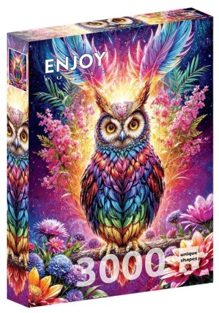 Puzzle 3000 Kolorowa sowa