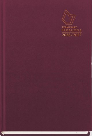 Terminarz Pedagoga A5 2026/2027 bordo