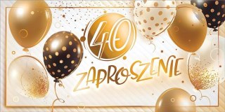 Zaproszenie na 40 Urodziny Z191 (5szt)