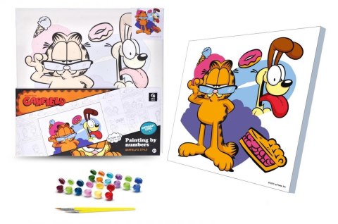 Malowanie po numerach 30x30cm Garfield