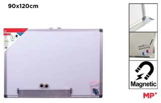 Tablica magnetyczna biała z magnesami 90x120cm