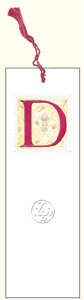 Zakładka do książki z monogramem Litera D