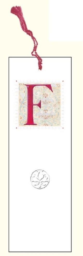 Zakładka do książki z monogramem Litera F
