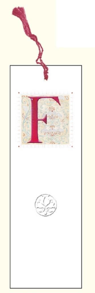 Zakładka do książki z monogramem Litera F