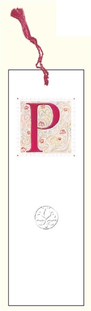 Zakładka do książki z monogramem Litera P