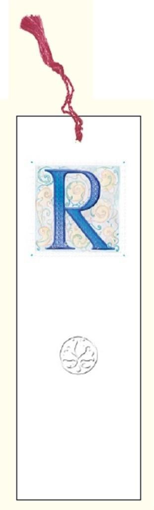 Zakładka do książki z monogramem Litera R