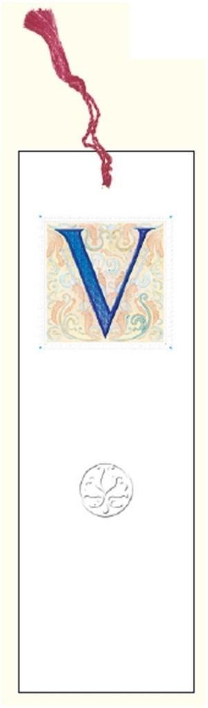 Zakładka do książki z monogramem Litera V